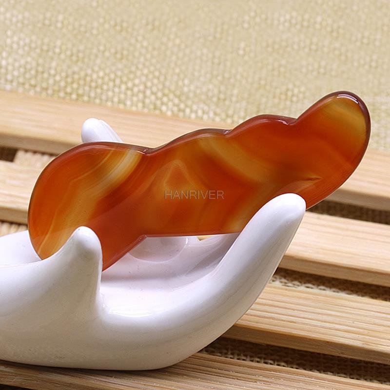 Gua Sha Tool Rose Quartz - Tabla de raspado de Jade Guasha