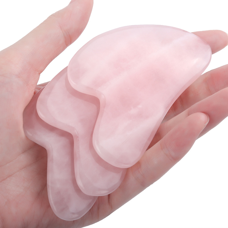 Gua Sha Tool Rose Quartz - Herramienta de masaje de Cuarzo Rosa,