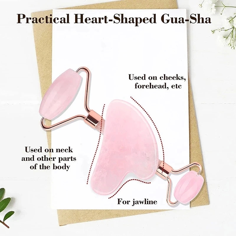 Rodillo Masajeador de Cuarzo R - Gua Sha Tool Rose Quartz reseña y precio
