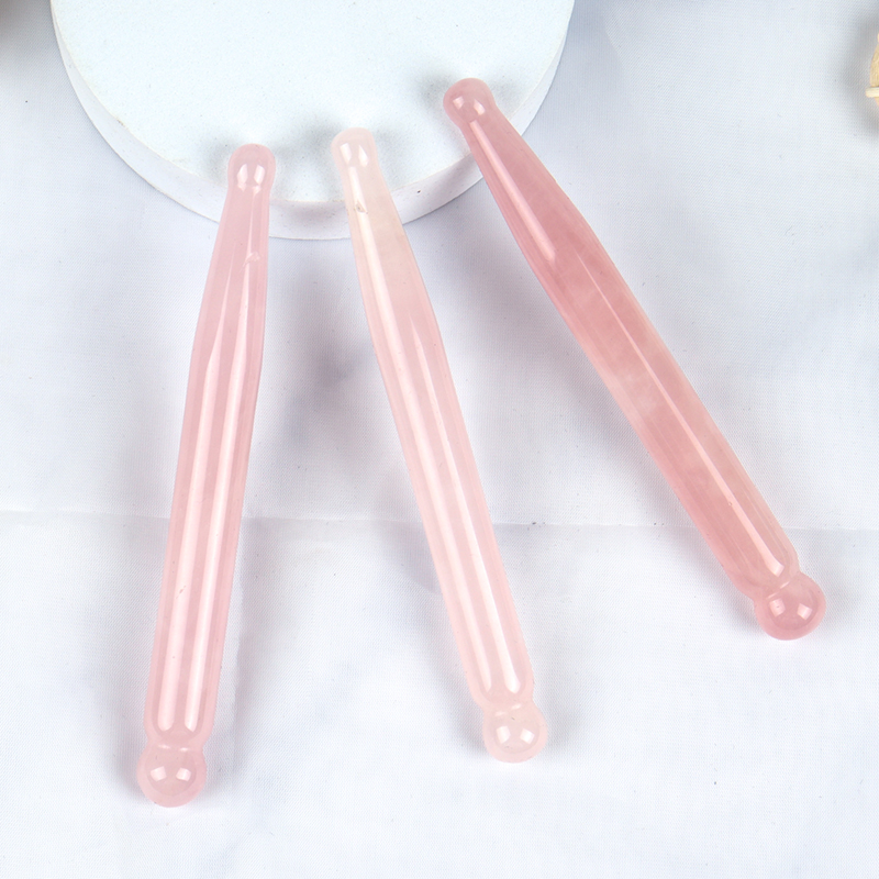 Pluma de masaje ocular, varita - Gua Sha Tool Rose Quartz reseña y precio
