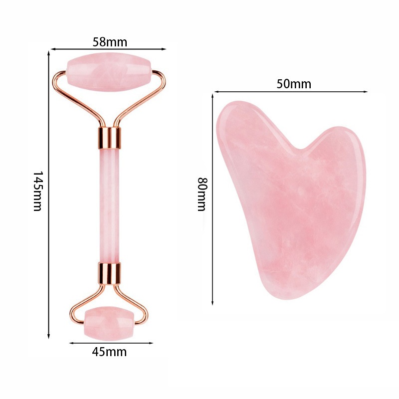 Kit de Masajeador Facial de Cu - Gua Sha Tool Rose Quartz reseña y precio